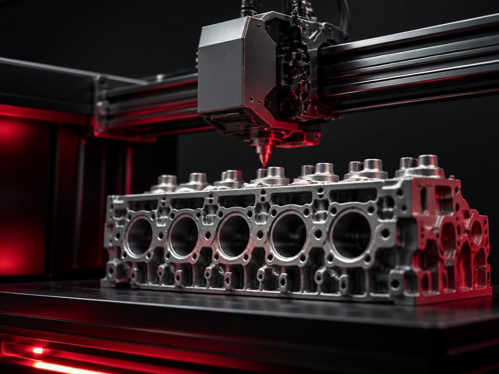 Peça automotiva clássica fabricada com impressão 3D industrial